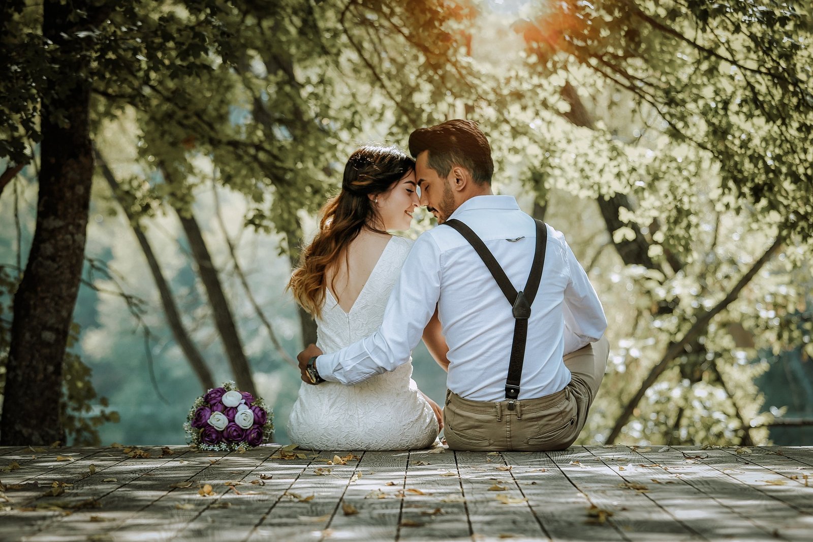 Couple at wedding Royalty Free