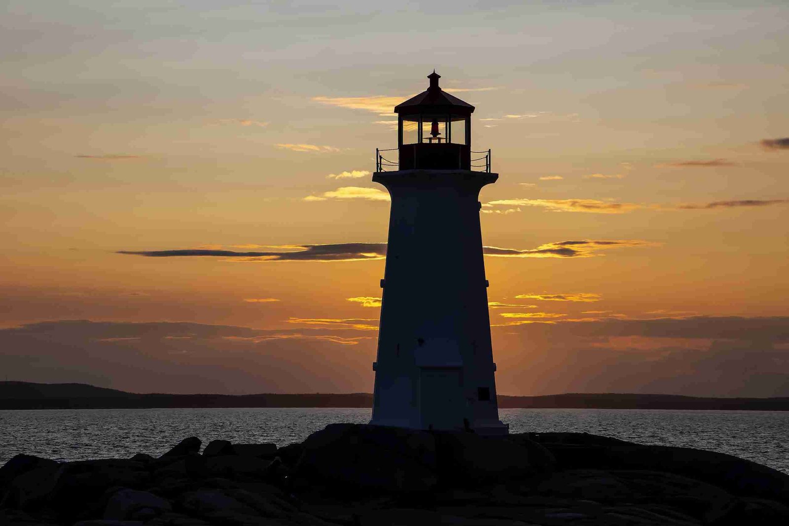 Lighthouse at dusk