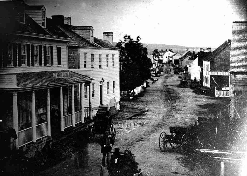 Bailey House and Saint George Street in the mid 1800s